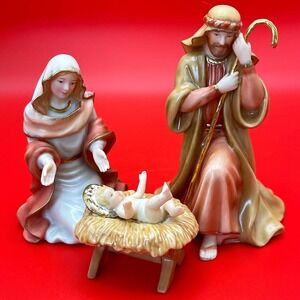 Lenox Little Town of Bethlehem Nativity Holy Family Mary Joseph Baby Jesus 3pc